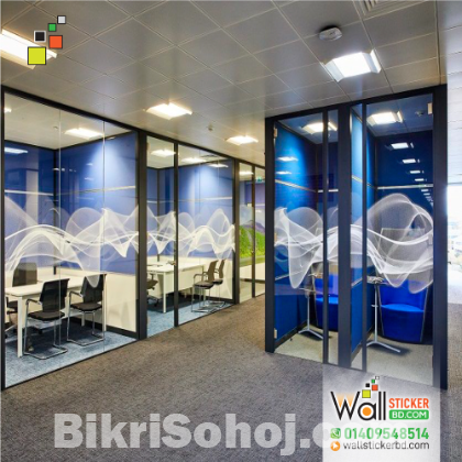 Best Living Room Wall Partition Ideas | Frosted Glass Film